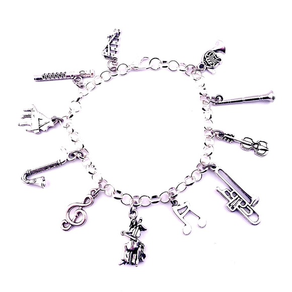 Orchestra Charm Bracelet Classical Musical Instruments - Picture 1 of 9